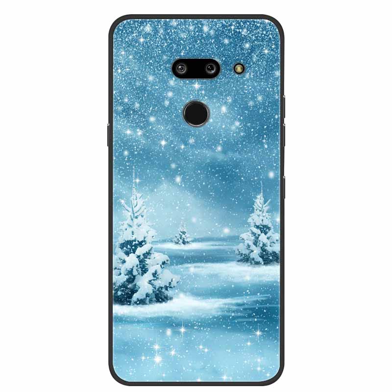 Для LG G8 G8S ThinQ Черные Чехлы Мягкий Силикон ТПУ Чехлы для Телефона Для G 8 S 8S ThinQ Роскошная Задняя Крышка Funda Мультяшный Чехол Para Capa
