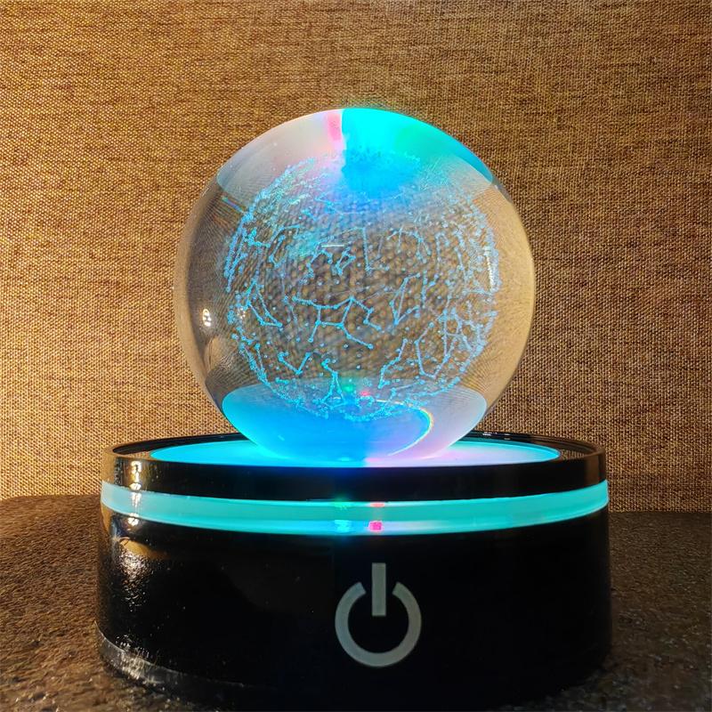 Солнечная система 3d хрустальный шар Хрустальный глобус Лазерная резка Хрустальный шар с шаровой подставкой Декоративные сферы планет Галактика Подарок на день рождения Украшения