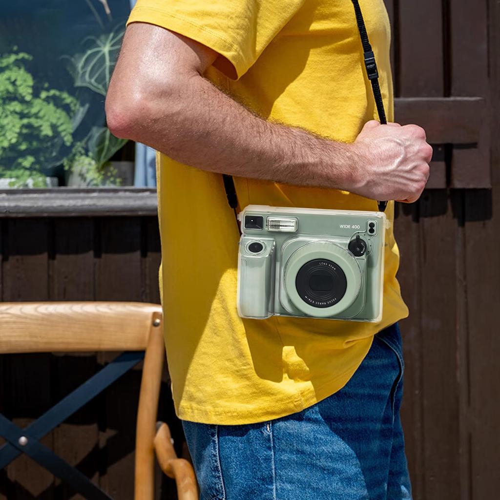 VOVMOEYA Clear Protective Cover for Fuji FUJIFILM Instax Wide 400 Instant Compatible with Instax Wide 400 Instax Wide400 Transparent Case Lightweight