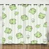 Curtains Cartoon Frog Digital Printing Blackout Curtains Bedroom Perforated Curtains