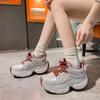 Модные роскошные женские кроссовки со стразами 2024 года, удобные и дышащие туфли для папы на толстом каблуке и платформе, повседневная женская обувь