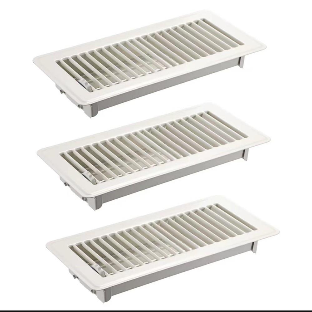 Metal Floor Register Cover 4*10 Inch Floor Vent Covers Central Conditioner Grille Office Building