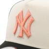 New Era 9FORTY A-Frame Trucker Cap 15372632 (NY Chrome/Peach White)