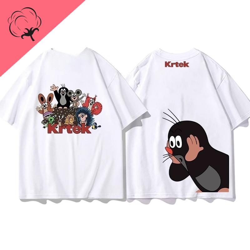 The Mole Krtek Story Vintage Anime Shirt 100 Cotton Boy Girl Oneck Streetwear Graphic Tshirts Casual Funny Y2k Clothes