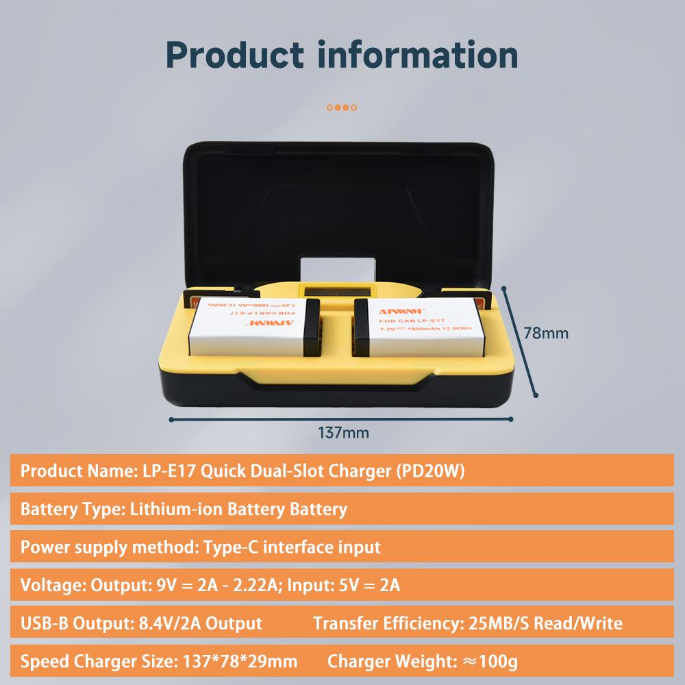 Аккумулятор для камеры LP-E17 AJNWNM 1800 мАч LP E17 с USB-кабелем для зарядного устройства Canon EOS RP 200 250D M3 M5 M6 750D 760D T6i T6s 800D 8000D 77D Kiss X8i
