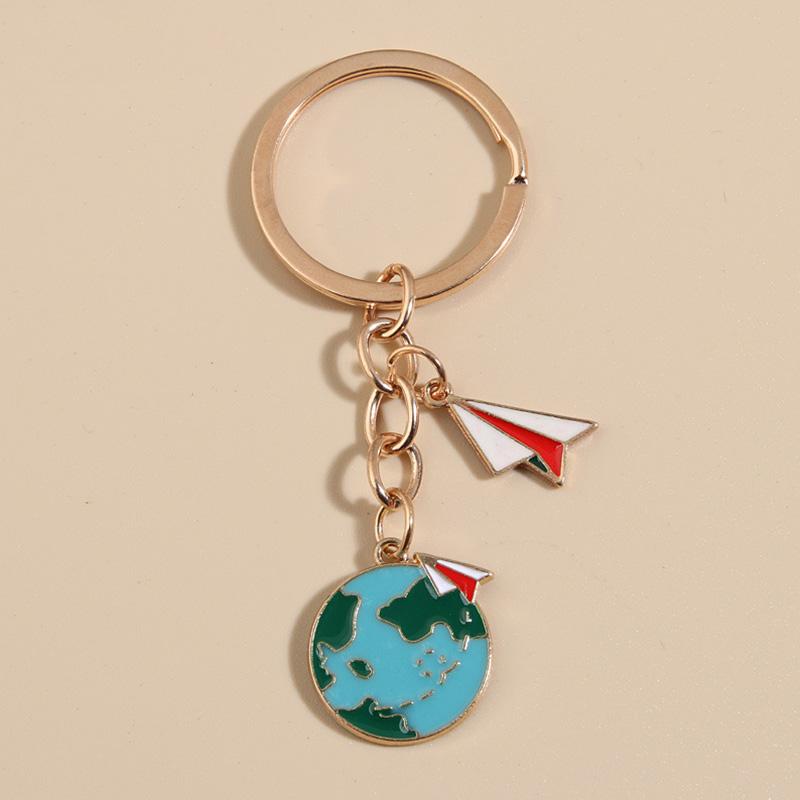 Брелки для ключей с изображением радуги и самолета, кольца, декоративные держатели, подвески, подарочные аксессуары