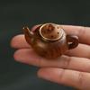 Ornament Little Teapot Keychain Mini Green Sandalwood Phone Chain Carved Teapot Pendant  Gifts
