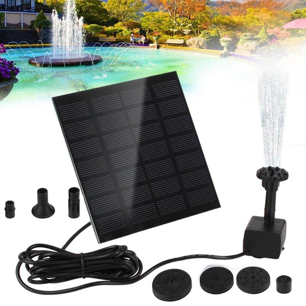 Mini Solar Panel Water Pump DC Brushless 4 Nozzles Solar Fountain Pump 200L/H DIY Solar Water Fountain Water Fountain