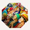 Автоматический складной зонт с командой One Piece, Автоматическое открытие/закрытие, Прочный ветрозащитный дорожный зонт для приключений на природе a0826030