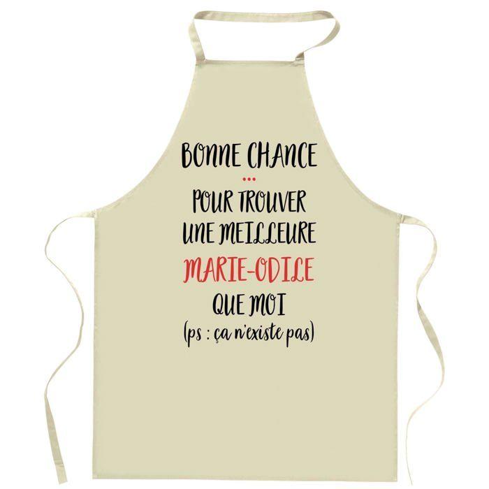 Tablier de cuisine - Marie-Odile ça n'existe pas - Motif bretonne - Coton résistant - Impression France