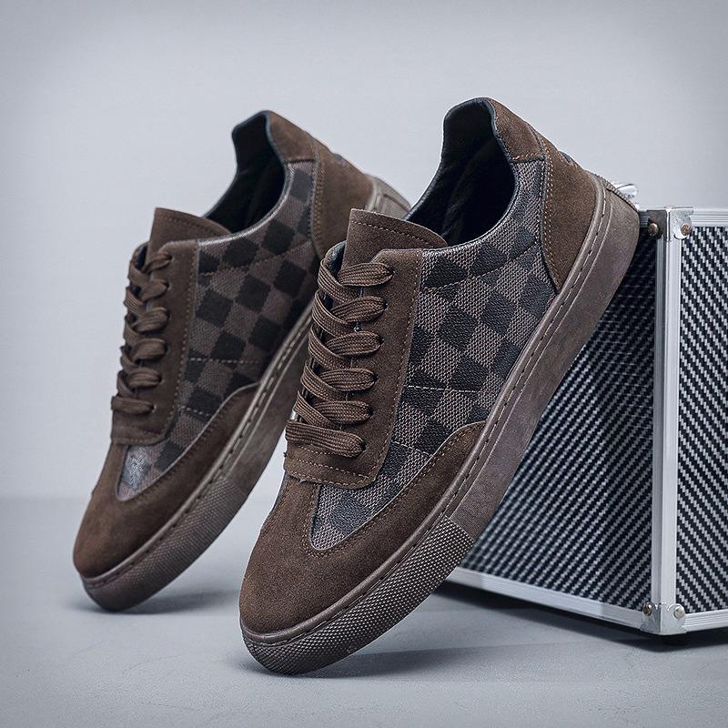 Кеды мужские мужские кеды низкие клетчатые на шнуровке повседневные универсальные обувь мужская трендовая мужская