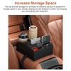 Car Armrest Storage Box Multi-Functional Tissue Box Console Organizer Leather Interior Cup Holder