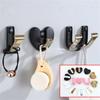 Antique Robe Hooks Black Towel Hanger Hook For Clothes Coat Hat Bag Hook Aluminum Creative I LOVE U Door Towel Hook Holder