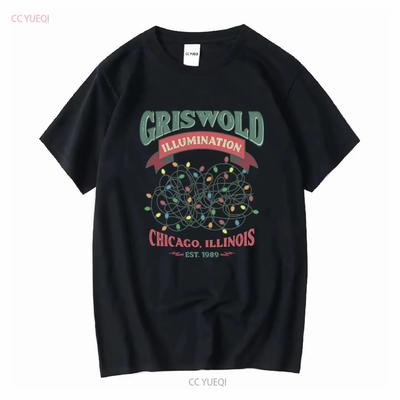 Футболка Griswold Illumination Смешная Рождественская Праздничная Вечеринка Команда Огни Кино с длинным или коротким рукавом винтажная Выстиранная модная Мягкая