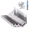 12 PCS Universal Furniture Corner Connectors Stainless Steel Corner Brace for Wood Furniture Drawer Cabinet Table and Chair