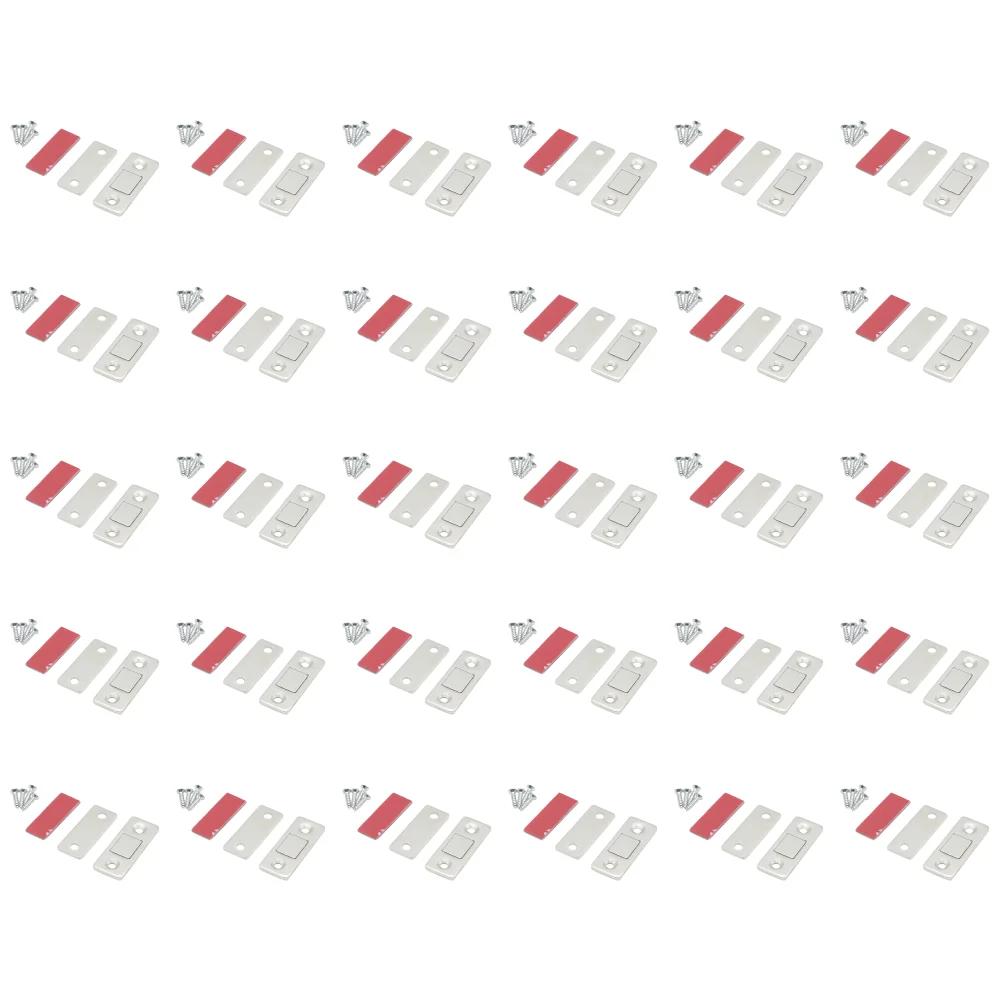 1-50 комплектов Магнитная защелка для шкафа Ультратонкая самоклеящаяся защелка для ящика Магнитные доводчики для закрывания дверей спальни, кухни, кладовки