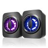 OFFSIR PC Gaming Speakers, Compact USB Wired with RGB Lights, 2-Channel Stereo, Immersive 3D Surround Sound, 3.5mm Jack, Plug & Play, Compatible with