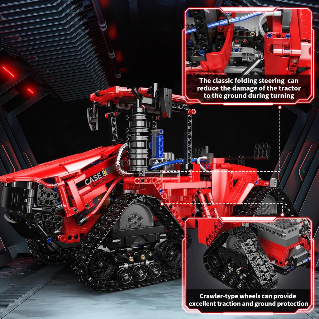 Mold King 18020 Technic Радиоуправляемый квадроцикл 600 Тягач MOC Электрический гусеничный трактор Тяжелая строительная машина (1698+ штук) Технология