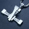 Men's European and American Hipsters Speed and Passion 7 Titanium Steel Necklace Cross Pendant Domineering Men Jewelry Gift