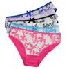 Woman Underwear Cotton Sexy Panties Low Rise Floral Printed Briefs Lingerie Ladies Knickers 6 Pcs
