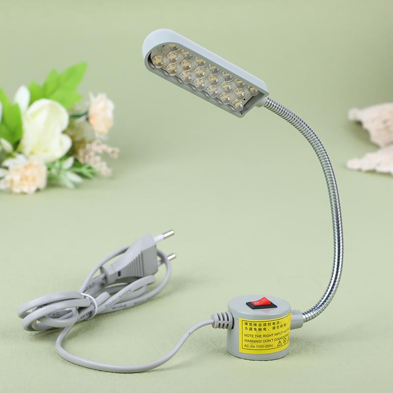 1Pc 10/20/30 Led Sewing Machine Lamp 360 Flexible Adjustable Gooseneck Work Lamp Industrial Lights With Base For Workbench