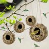 Hand Woven Grass Bird Nest Decorative Hummingbird Birdhouse Hanging Hummingbird Nest House  Outdoor