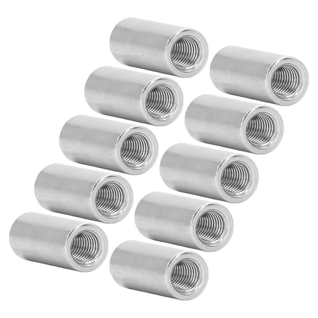 10 шт. Круглая соединительная гайка M8x1.25 L30мм Нержавеющая сталь Соединительные гайки Резьбовая втулка Комплект стержней
