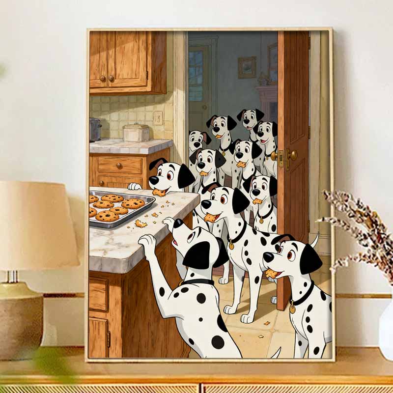 Disney diamond art painting kit dalmatian dogs handmade diy gifts, wall art crafts, home room decoration