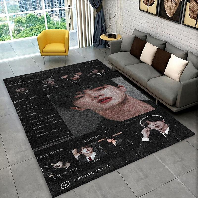 Kpop B-BTS Ким Сок Джин Певец Ковер Коврик для Игровой Комнаты Спальни Гостиной Дивана Домашний Декор, Ковер Зональный Нескользящий Напольный Коврик Подарок
