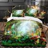 Mushroom Fairy Forest Magic Lilliputian Fungus Plant Bedding Set Boys Girls Twin Queen Size Duvet Cover Pillowcase Bed Boy Adult