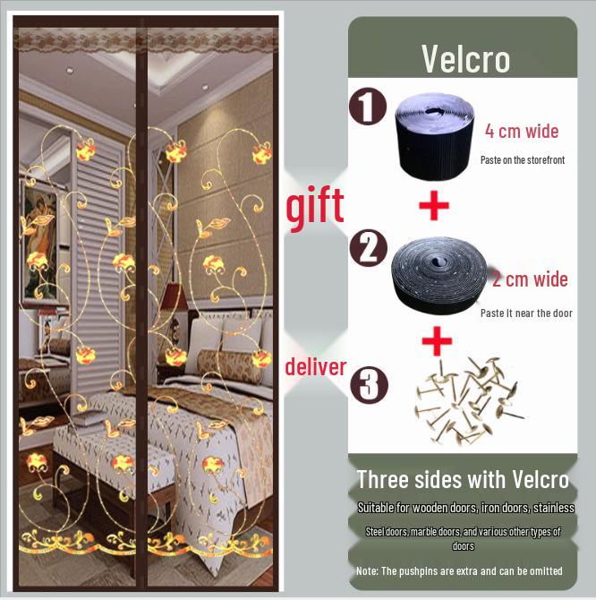 Магнитная москитная сетка на липучке - Бесшумная и зашифрованная для использования в спальне