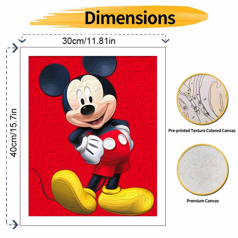 Disney Набор «Раскрась по номерам» Микки Маус Арт Рисование Холст DIY Картина Домашний Декор Принадлежности Для Взрослых Спальня Стена Гостиная Подарок
