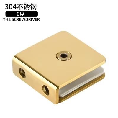 Stainless Steel Frameless Glass Black Door Hinge 90 Degrees of Bathroom Clamp Bathroom Folding Glass Clip Package Mail