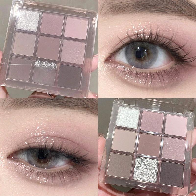 9 цветов матовые блестящие тени для век палитра теней для век Diamond Shimmer телесный блестящий макияж