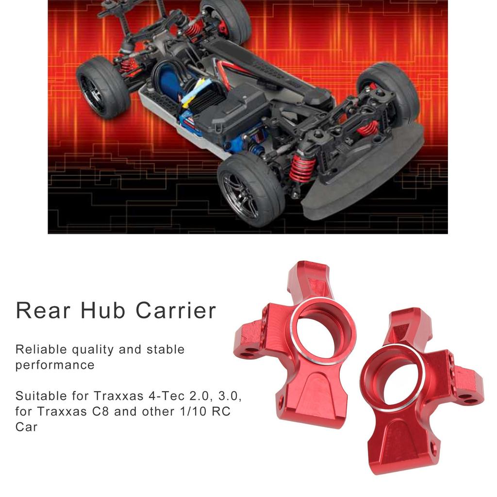 2Pcs Metal Aluminum Alloy Rear Knuckle Arm Hub Carrier for   4‑Tec 2.0 3.0 1Celsius10 RC Car Upgrade Parts Accessories
