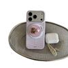 Корейский магнитный чехол-подставка с мишкой для iPhone 14/15/16/17 Pro Max