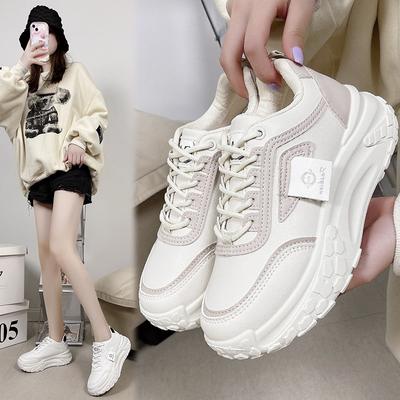 Инс корейская версия платформы папины кроссовки 2024 осень новые уличные студенческие кроссовки для бега увеличивающие рост повседневная обувь