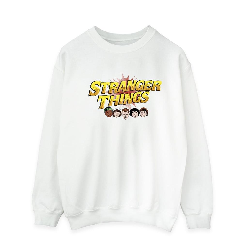 Netflix Mens Stranger Things Comic Heads Sweatshirt