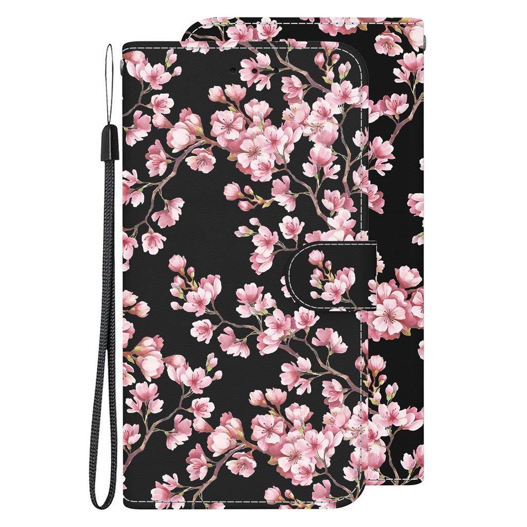 Plum Blossom Pattern Flip Wallet PU Leather Case with For iPhone Samsung Umidigi Infinix  TECNO...Suitable for Over 900 Phone Models