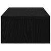 Dual Monitor Stand with Drawers Black Oak Effect 50 x 27 x 15 cm