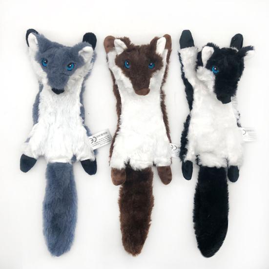 Игрушка для жевания домашних животных со встроенным звуковым генератором, снимает беспокойство, плюшевая игрушка в форме волка