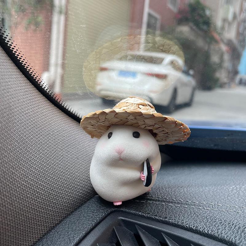 Car Decoration Hamster Car Accessories New Console Cute Doll Car Interior Pendant Car Decoration Cool Car