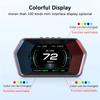 OBD GPS Head Up Display 4.3 Inch Car HUD Multi Functional Speedometer Clock KMH RPM Mileage Meter 12V Car Monitor Overspeed Alarm Digital P17