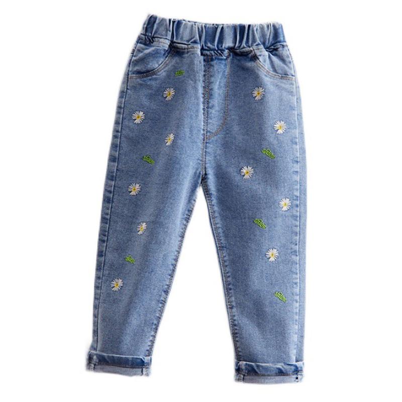 Spring and Autumn Girls' Pants Casual Clothes Jeans Trousers Toddler Infant Denim Clothing Pants Children Bottoms