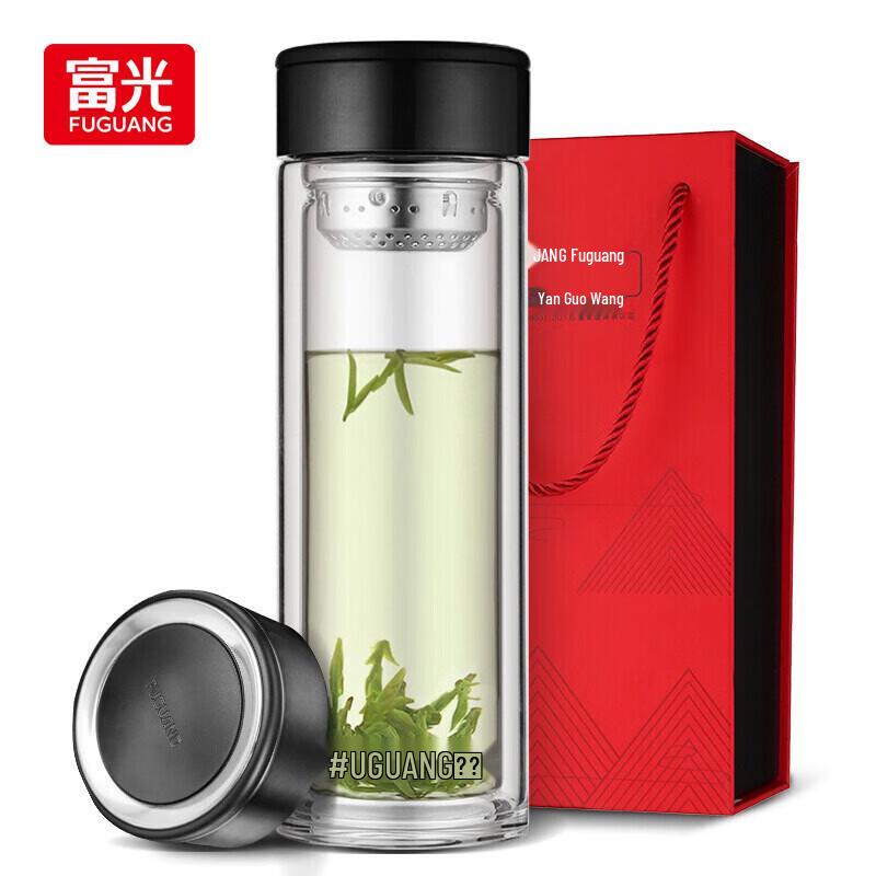 Стеклянная бутылка для чая и воды Fuguang с двойными стенками