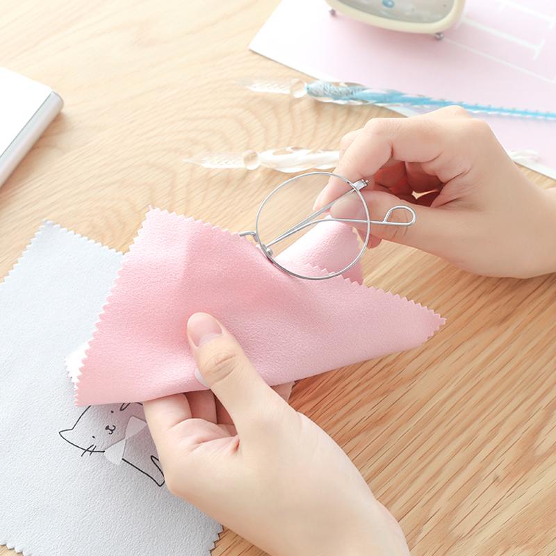 Glasses Random Color Sunglasses Oversized Wiping Cloth Mirrored Promotional Flat Cotton 13cm*13cm Metal Lens High Quality