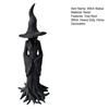 Halloween Tree Root Witch Statue Spooky Black Witch Figurine Resin Sculpture Home Office Holiday Party Decoration Ornament