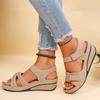 Fashion Trendy Women's Sandals 2024 Summer New Solid Color Wedge Heel Non Slip Casual Versatile Women's Shoes Luxury Women Designers