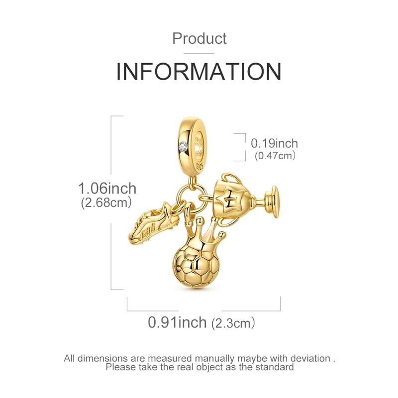 copper Football Shirt Jersey Pendant Sports Charm Compatible With Authentic Charm Bracelets Women Do It Yourself Jewellery Gift