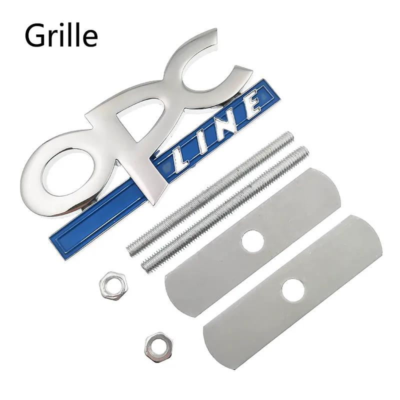CHW1 3D Metal OPC LINE Emblem Car Side Fender Tail Badge Front Grille Sticker for OPEL Zafira b Corsa d Insignia Mokka Regal Astra g